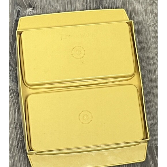 Tupperware Vintage‎ Deviled Egg Keeper Carrier Tray Lid Gold 723-3 722-3 665-3 - Picture 4 of 8